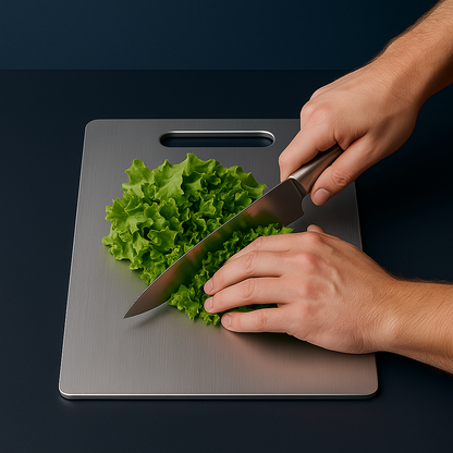 Fynorell Premium Edelstahlschneidebrett