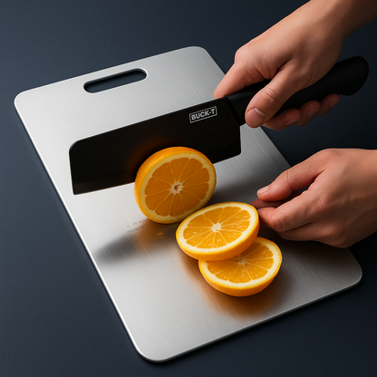 Fynorell Premium Edelstahlschneidebrett