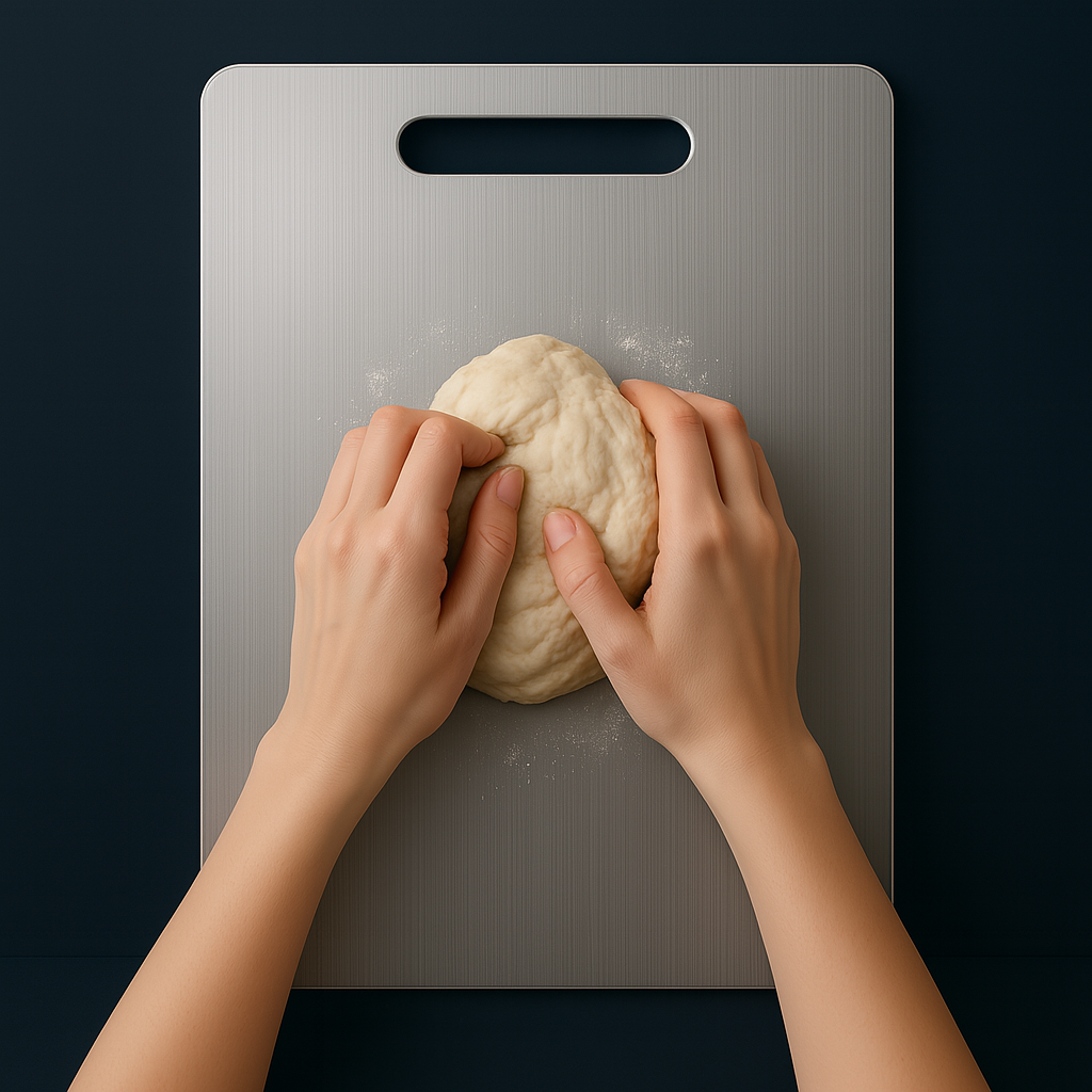 Fynorell Premium Edelstahlschneidebrett