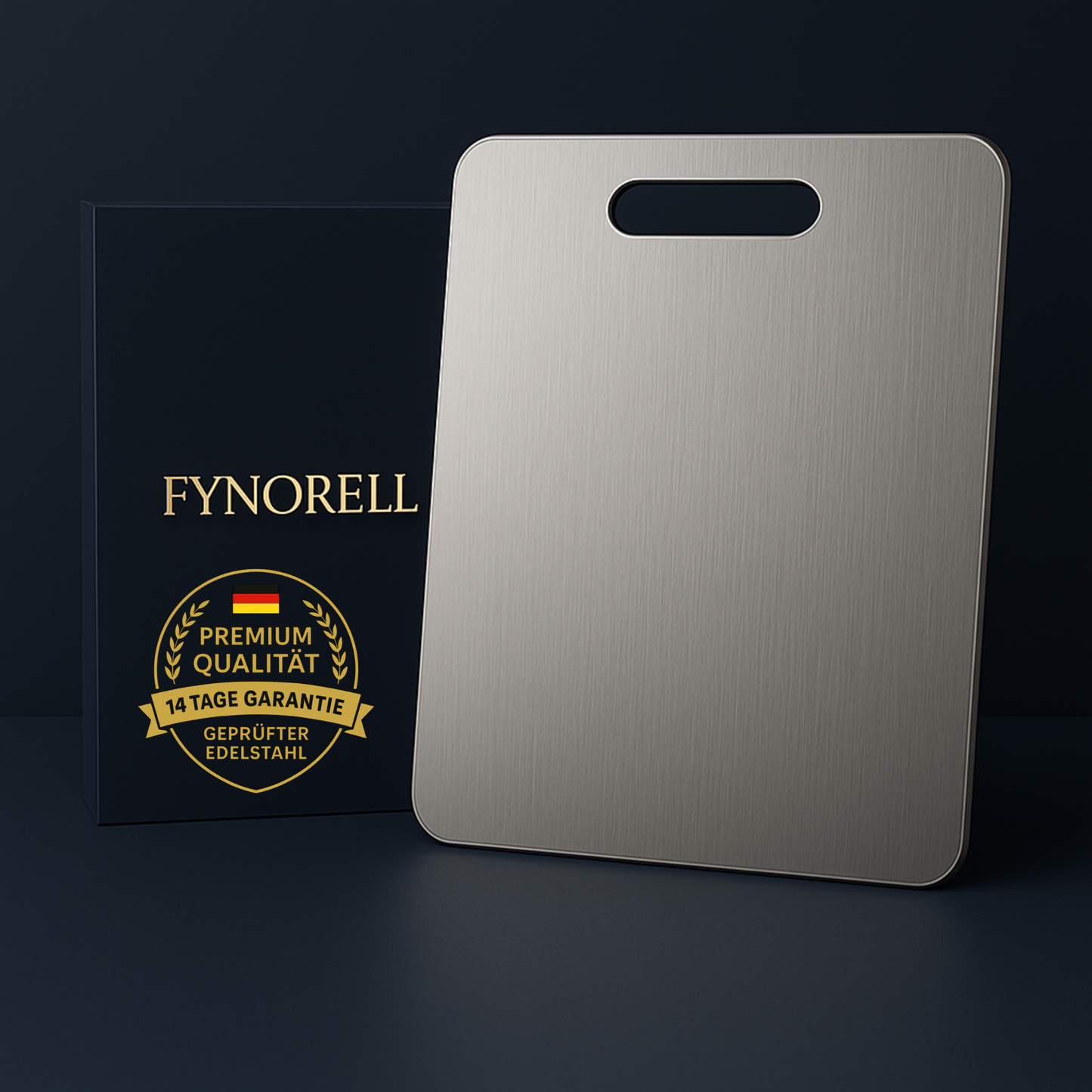 Fynorell Premium Edelstahlschneidebrett